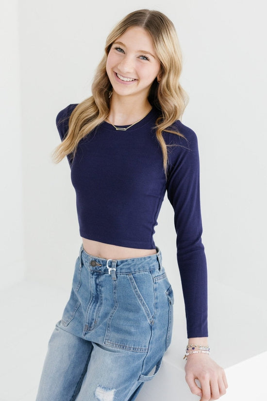 Tween Livi Long Sleeve Ribbed Tee - CAKEWISH