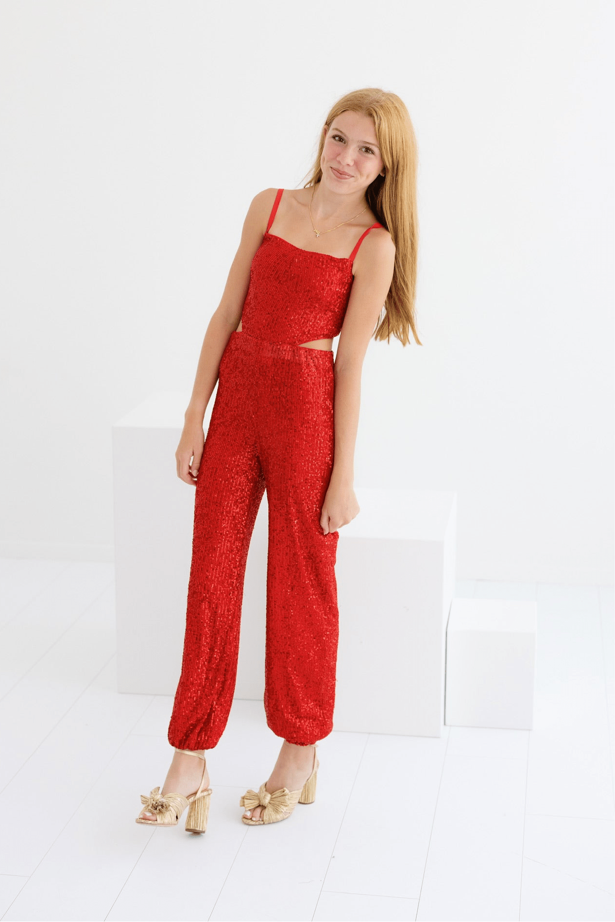 Tween Liza Sequin Jumpsuit - CAKEWISH
