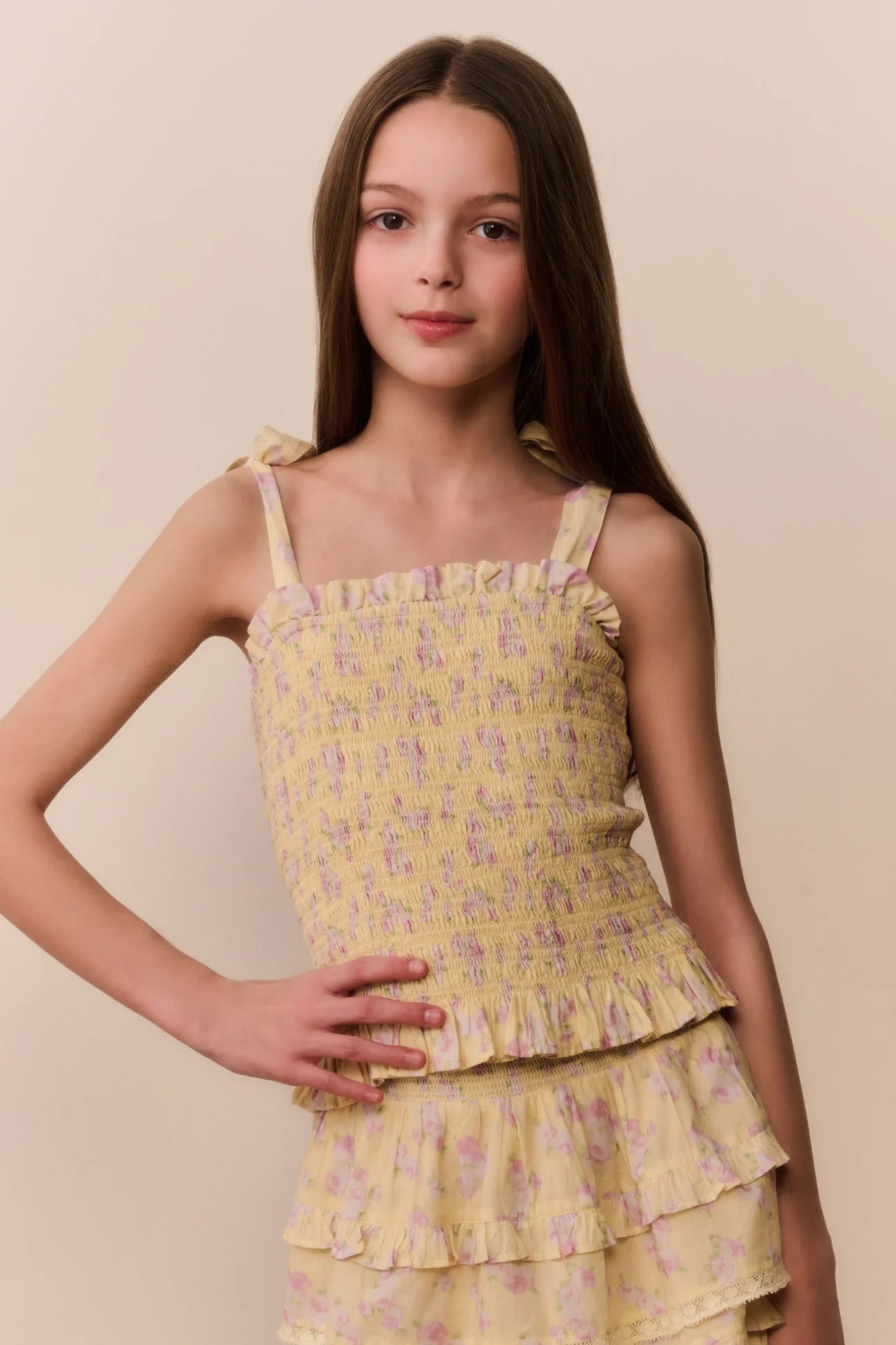 Tween Merrinelle Floral Smocked Top - CAKEWISH