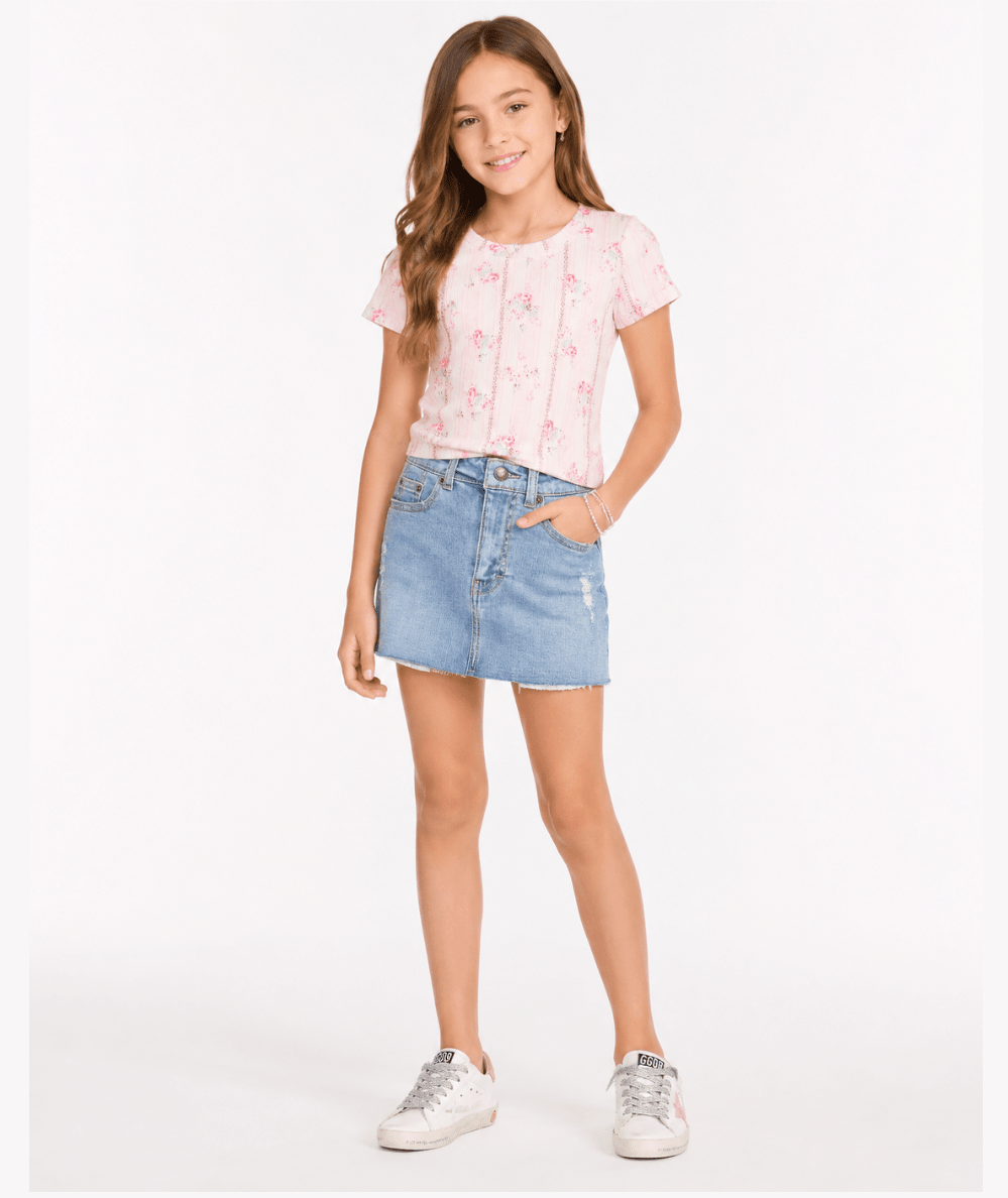 Tween Miami Denim Mini Skirt - CAKEWISH