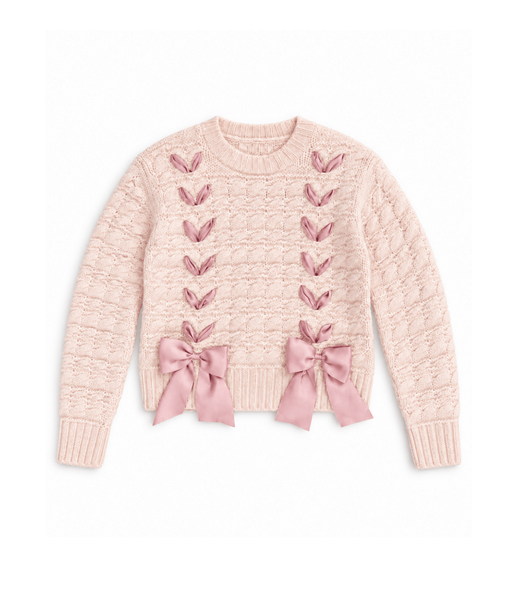 Tween Minetta Pullover Bow Sweater - CAKEWISH