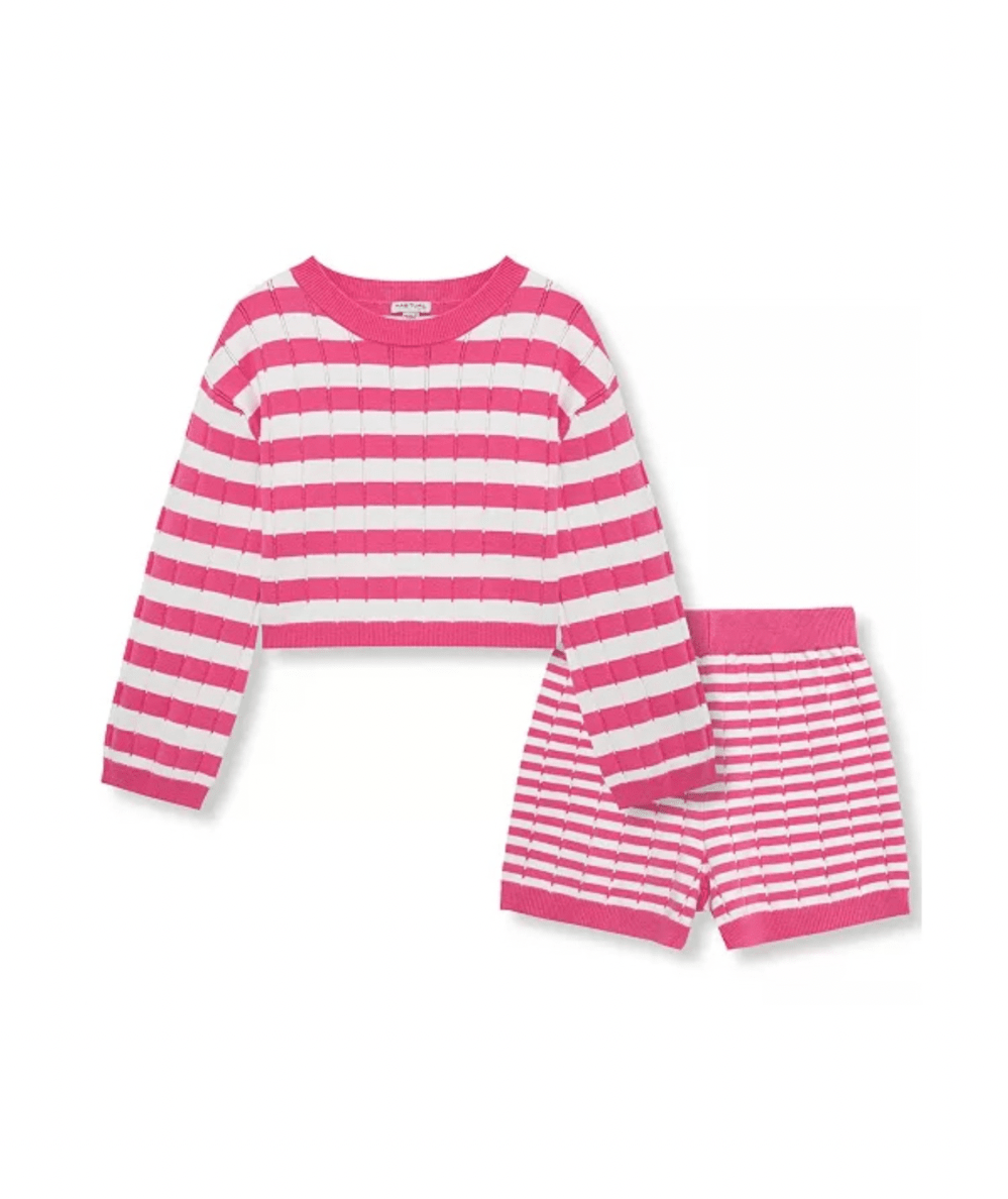 Tween Mixed Stripe Short Set - CAKEWISH