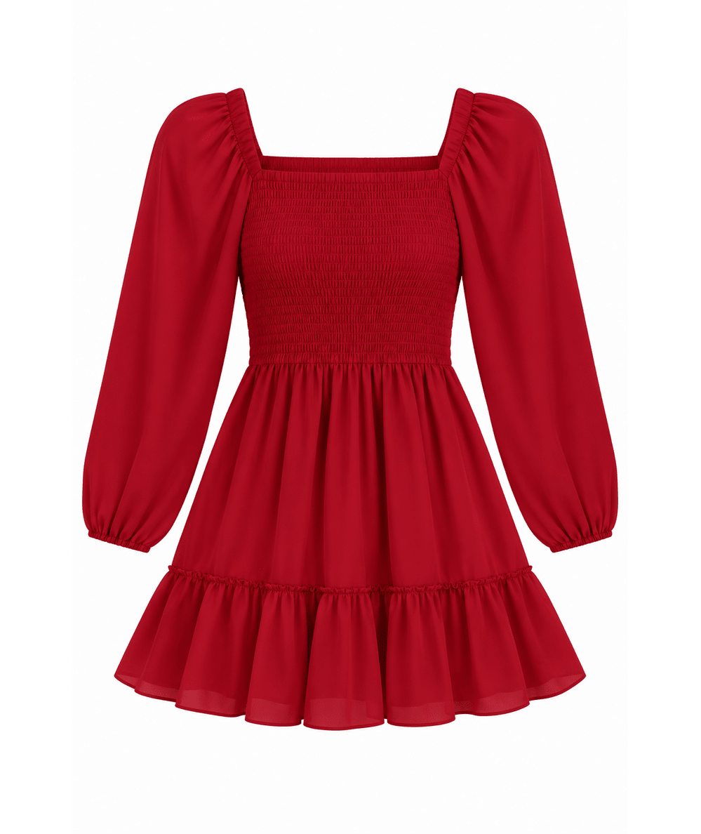 Tween Molly Long Sleeve Silky Georgette Dress - CAKEWISH