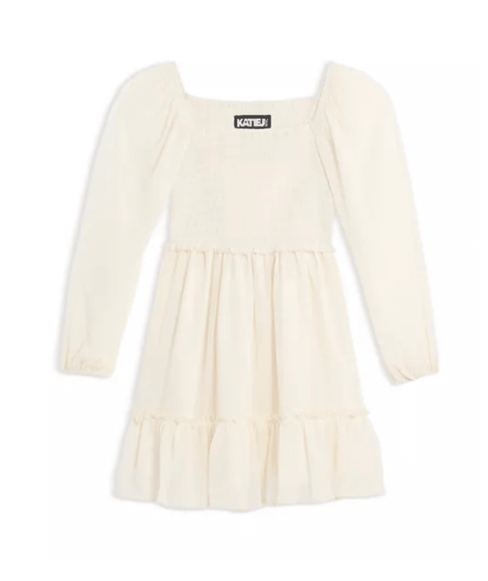 Tween Molly Long Sleeve Silky Georgette Dress - CAKEWISH