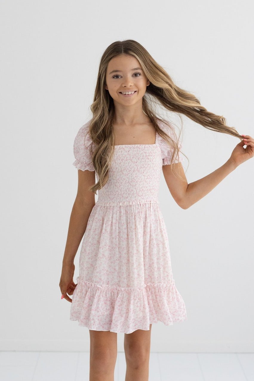 Tween Molly Short Sleeve Print Dress - CAKEWISH