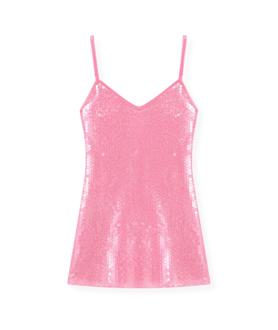 sequin party dress sale Olivia Pink Metallic Sequin Party Dress