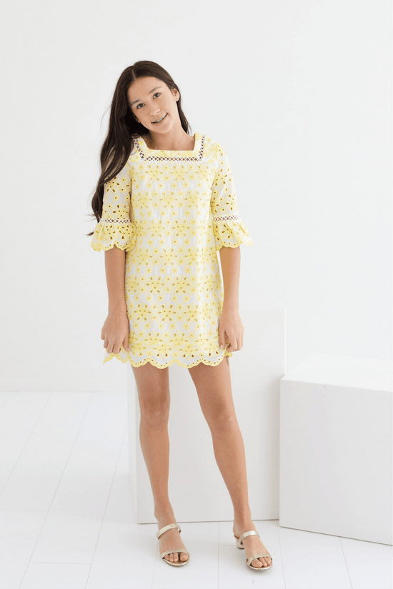 Tween Nora Embroidered Mini Dress - CAKEWISH