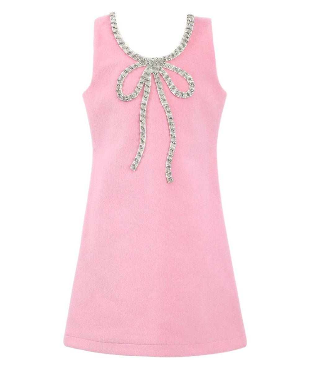 Tween Pink Velvet Bow Princess Dress, alternate view 2, by Lola and the Boys - CAKEWISH