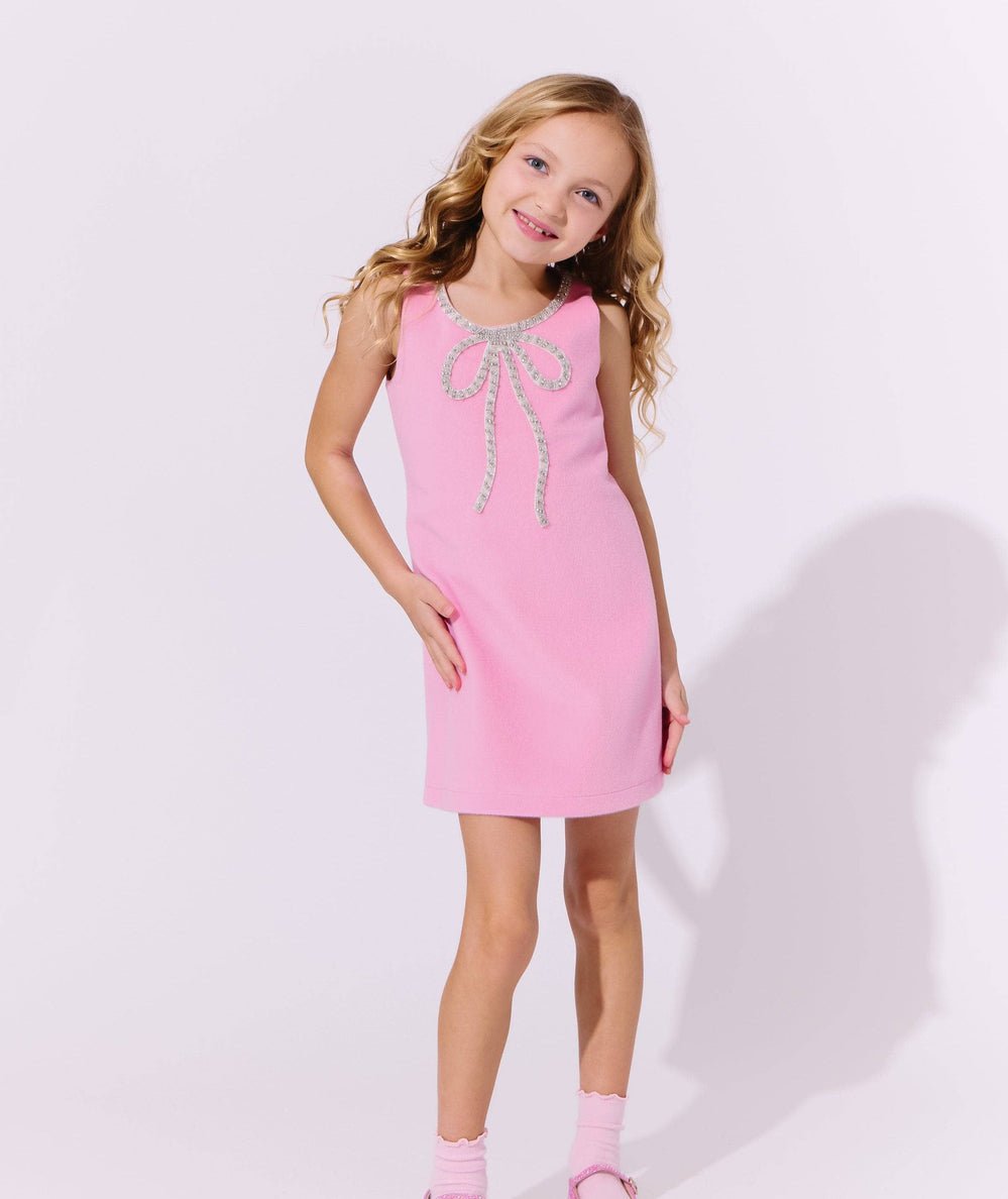 Tween Pink Velvet Bow Princess Dress, alternate view 5, by Lola and the Boys - CAKEWISH