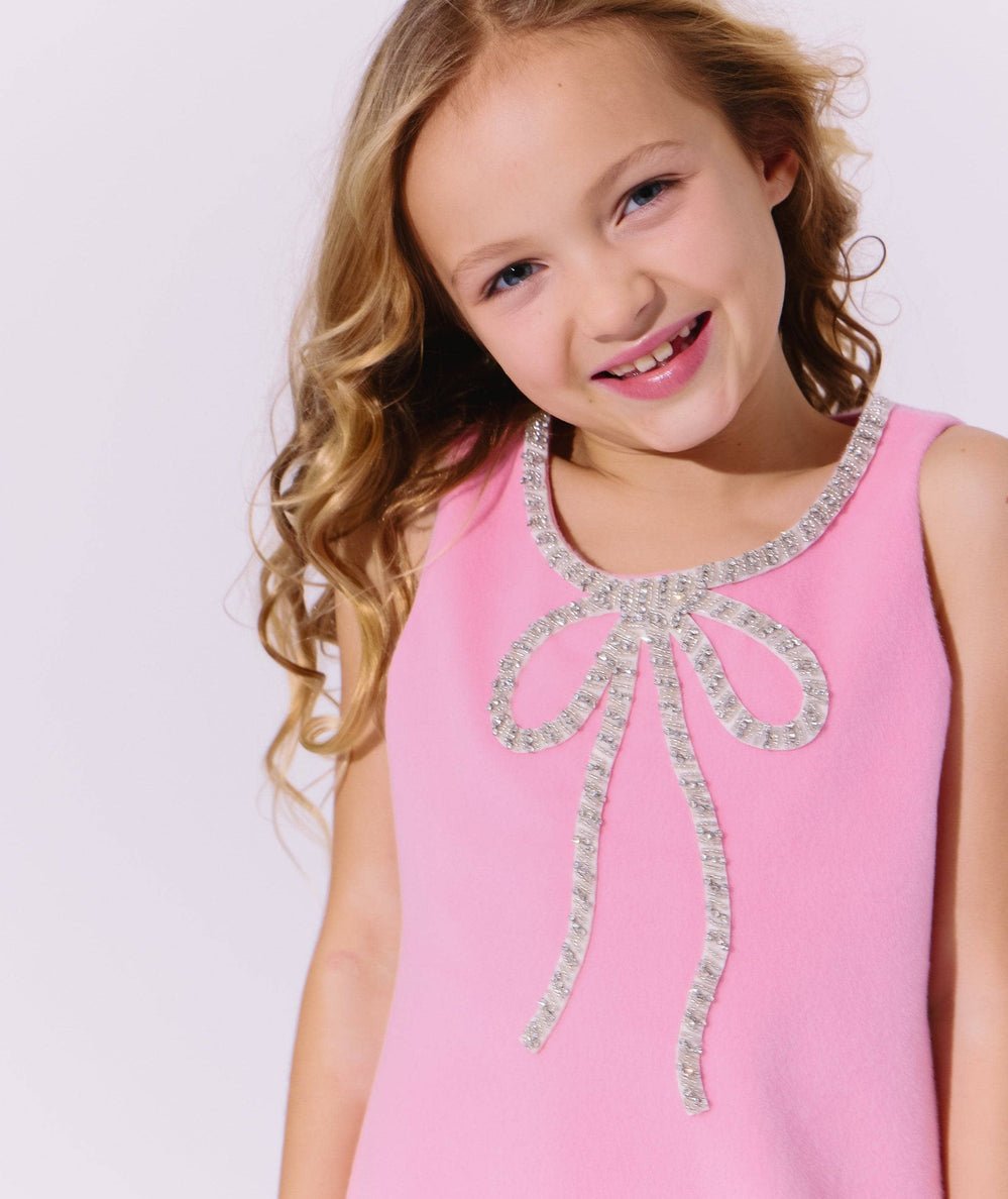 Tween Pink Velvet Bow Princess Dress, alternate view 4, by Lola and the Boys - CAKEWISH