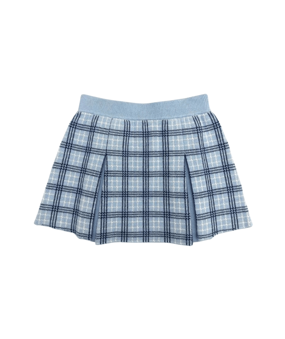 Tween Plaid Pleated Sweater Skirt - CAKEWISH