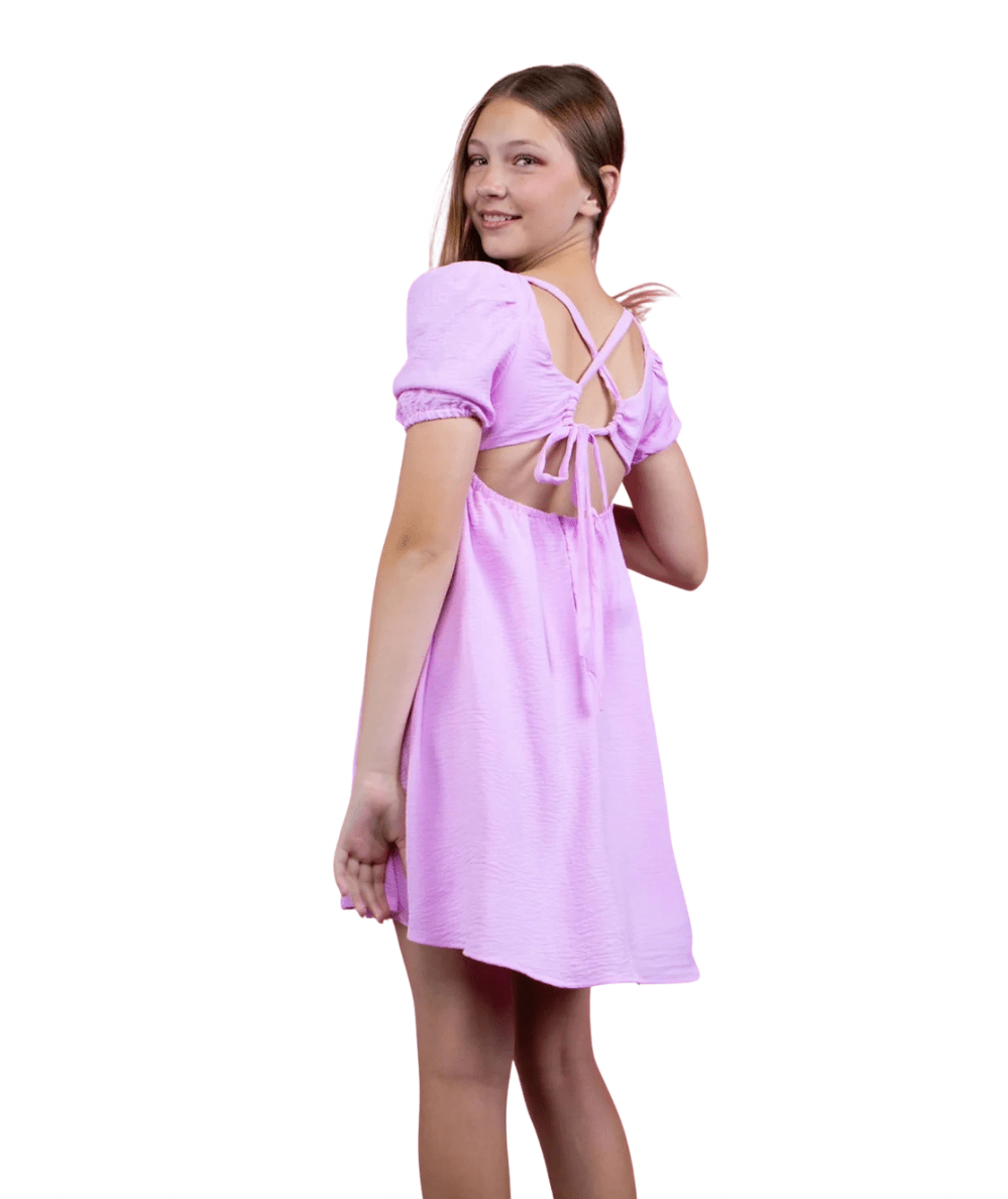 Tween Presley Crisscross Baby Doll Dress - CAKEWISH