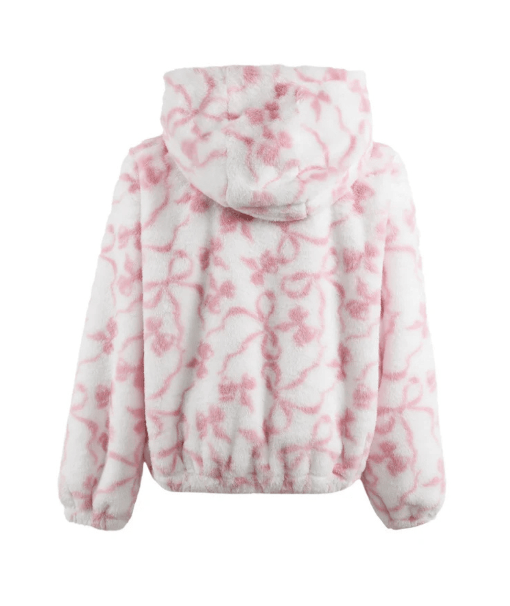 Tween Pretty Bows Fuzzy Jacket - CAKEWISH