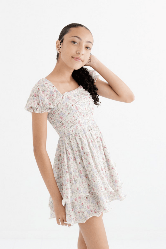Tween Printed Francesca Dress - CAKEWISH
