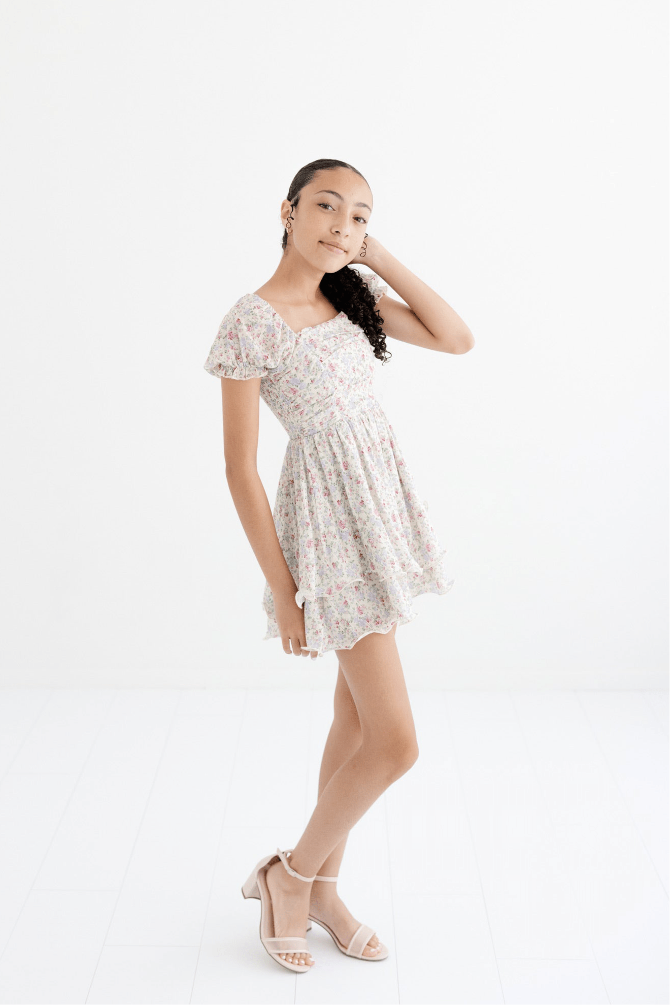Tween Printed Francesca Dress - CAKEWISH