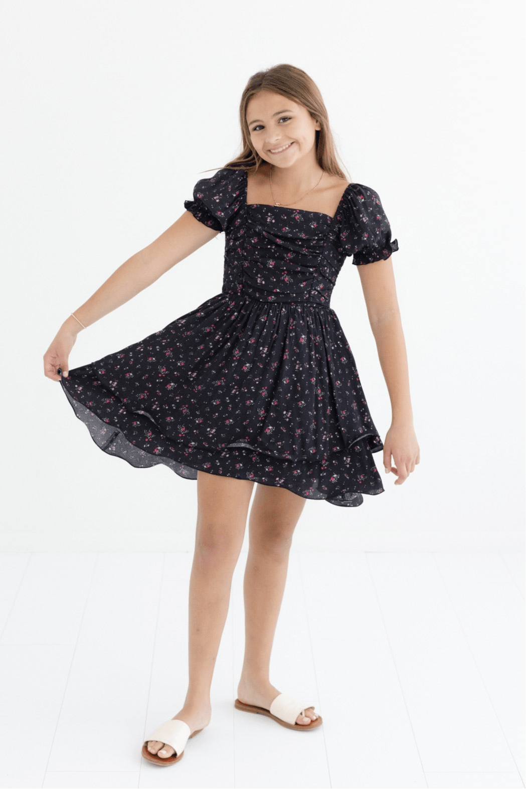 Tween Printed Francesca Dress - CAKEWISH