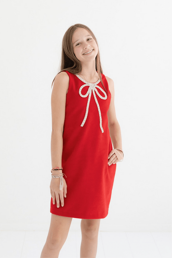 Tween Red Velvet Bow Princess Dress - CAKEWISH