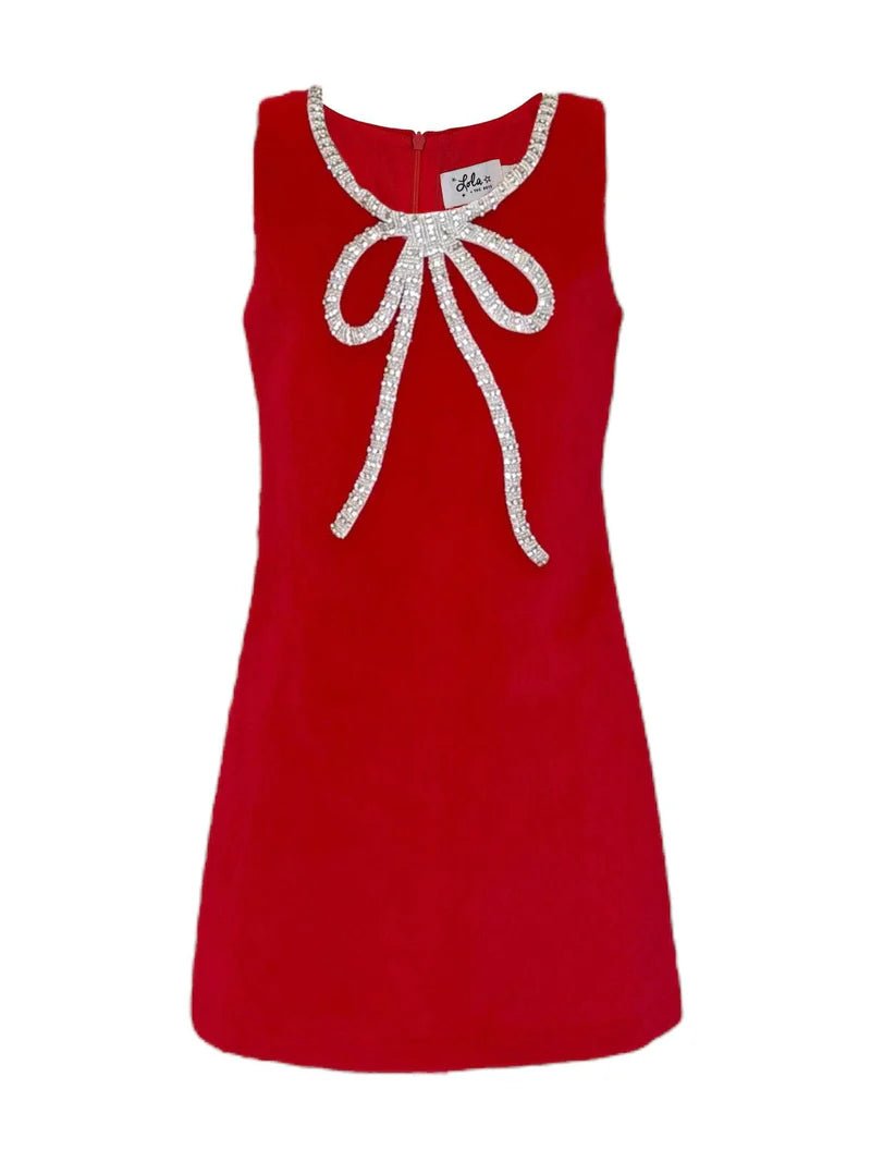 Tween Red Velvet Bow Princess Dress - CAKEWISH