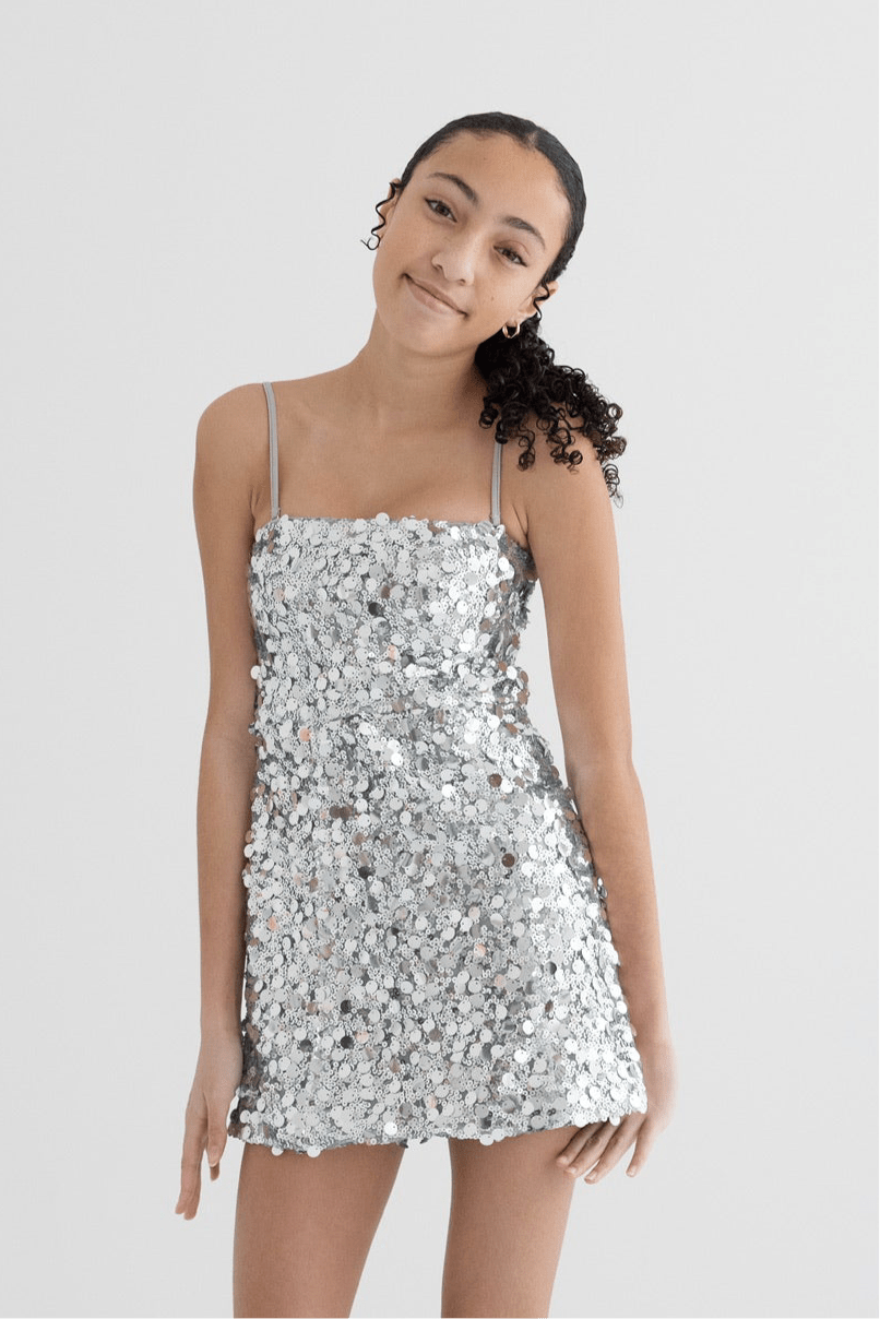Tween Robin Chunky Sequin Party Dress - CAKEWISH