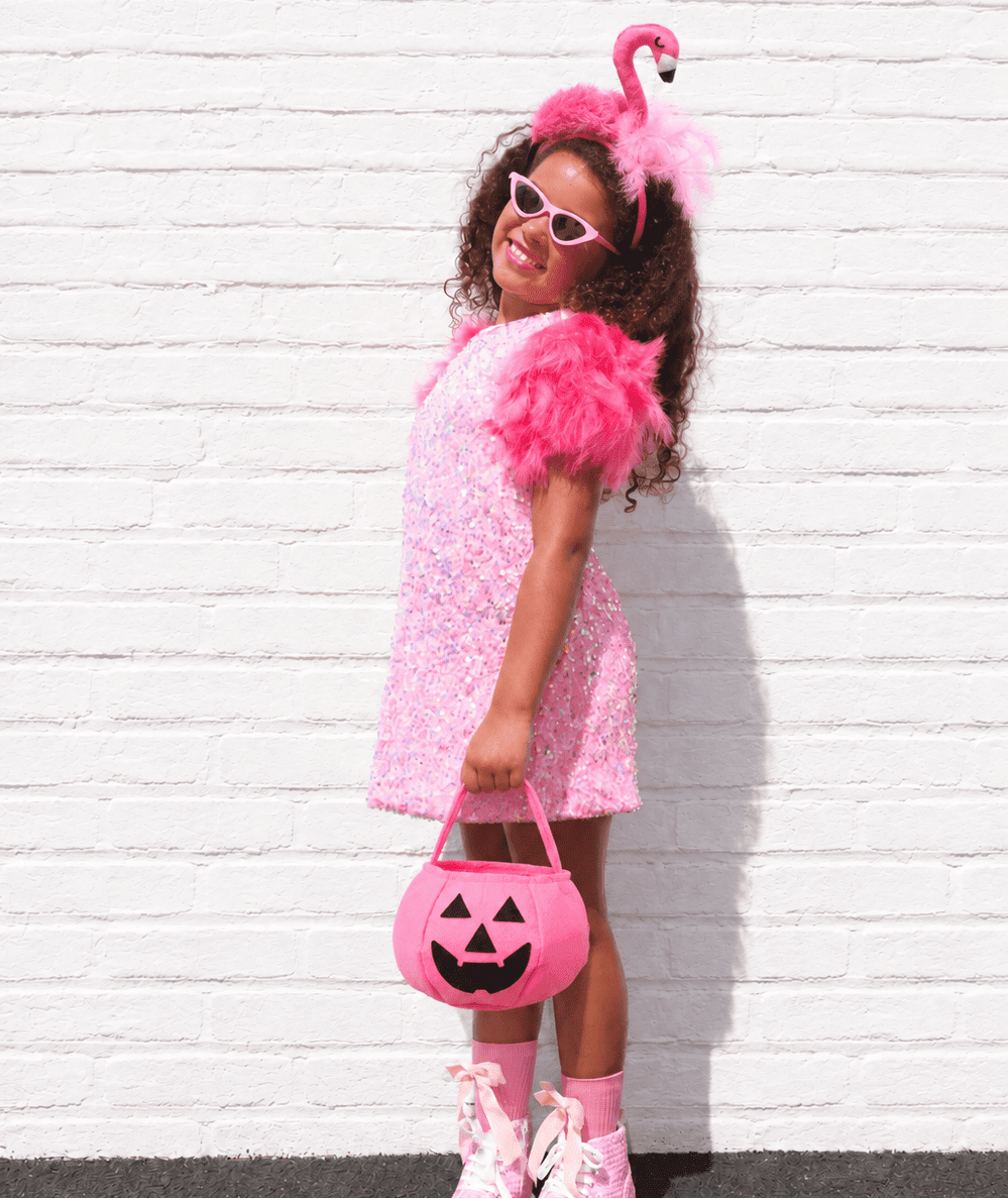 Tween Rose Feather sequin birthday party dress by Lola and the Boys - CAKEWISH