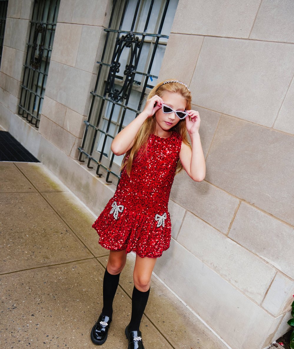 Tween Ruby Bows Dress - CAKEWISH
