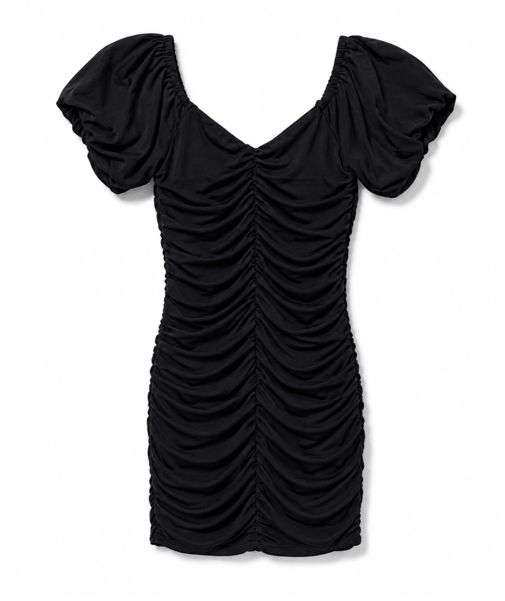 KatieJ NYC Tween Sarah Ruched Party Dress in Black Black / M (10)