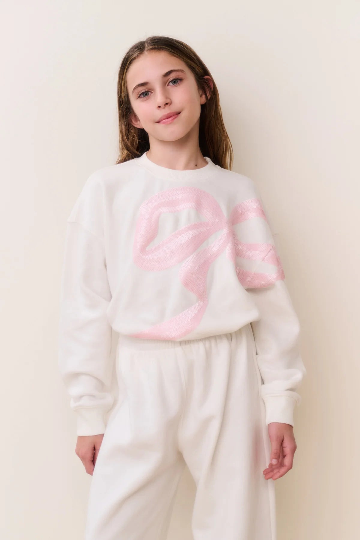 Tween Serafina Sequin Bow Sweatshirt - CAKEWISH