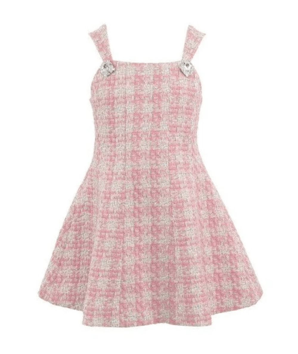 Tween Serena Dress in Pink Tweed - CAKEWISH
