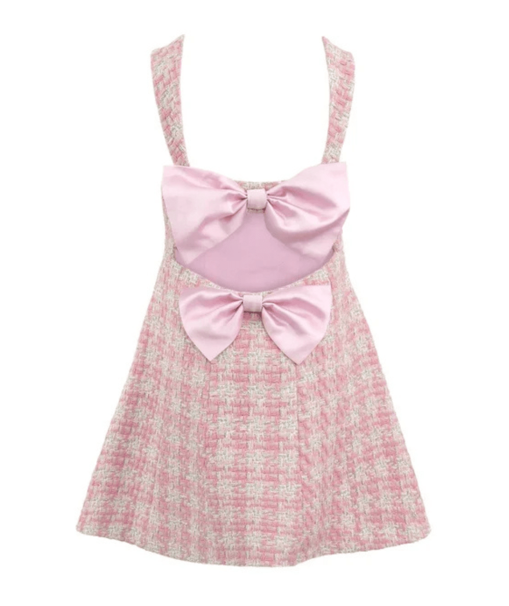 Tween Serena Dress in Pink Tweed - CAKEWISH
