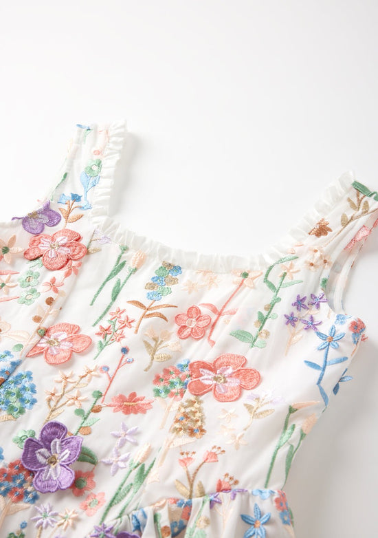 Tween Serena Embroidered Mini Dress - CAKEWISH