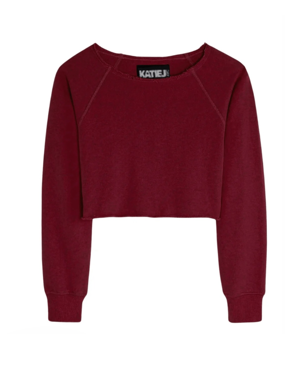 Tween Shane Off Shoulder Crop Sweatshirt - CAKEWISH