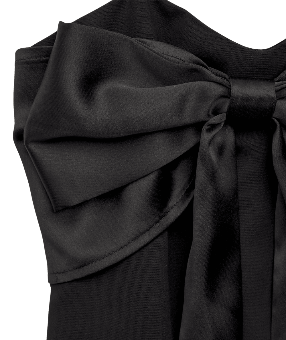 KatieJ NYC Tween Shayla black mini dress with adjustable spaghetti straps - CAKEWISH