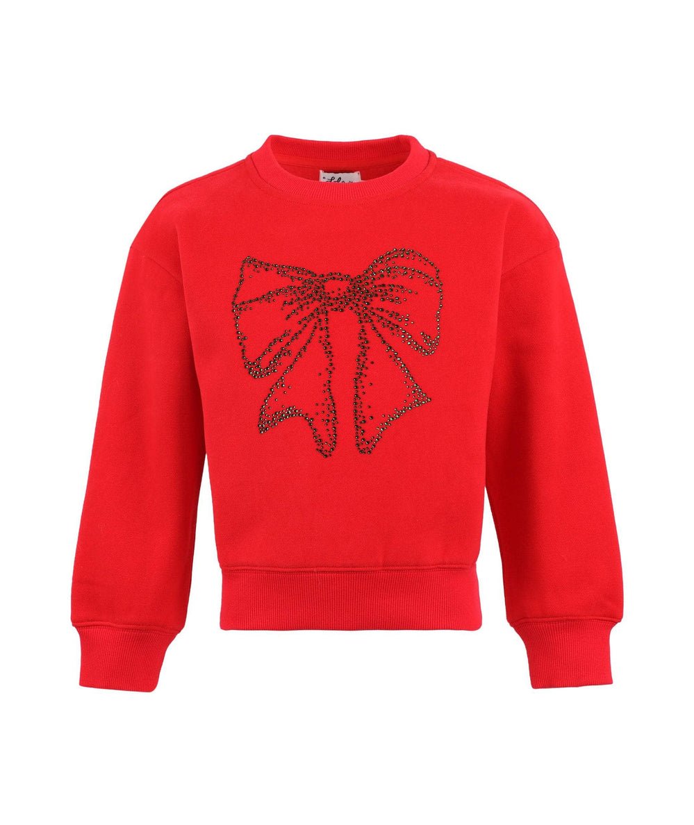 Tween Shimmer Bow Sweatshirt - CAKEWISH
