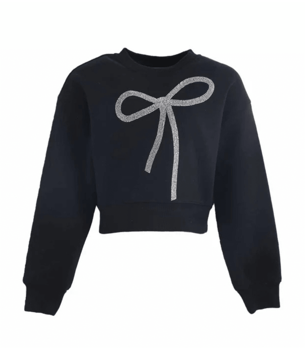 Tween Sparkle Bow Sweatshirt - CAKEWISH