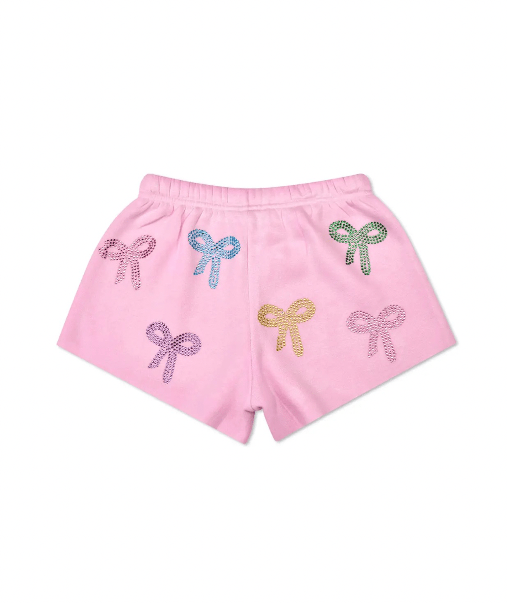 Tween Sparkling Bows Sweat Shorts - CAKEWISH