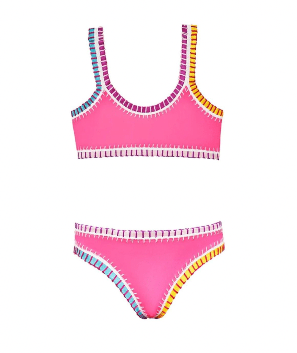 Tween Sporty Rainbow Embroidered Bikini - CAKEWISH