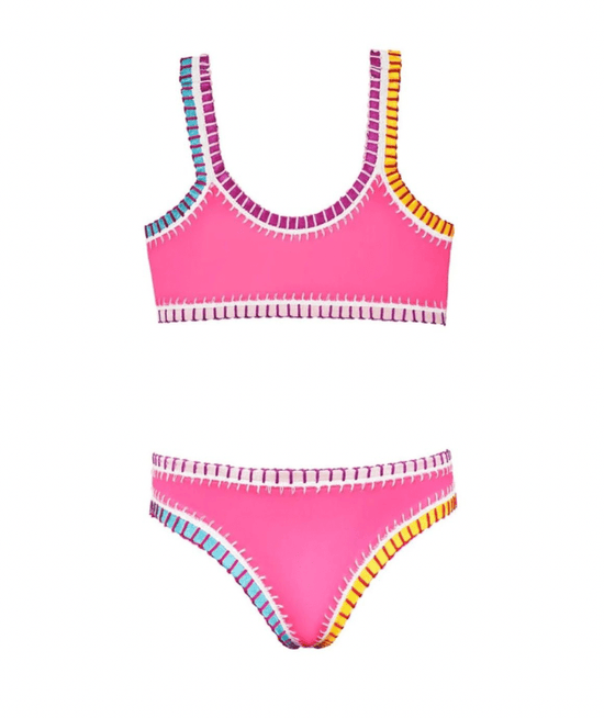 Tween Sporty Rainbow Embroidered Bikini - CAKEWISH