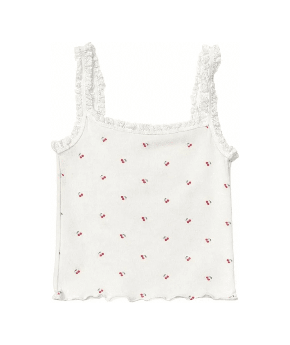 Tween Susan Cherry Print Tank - CAKEWISH