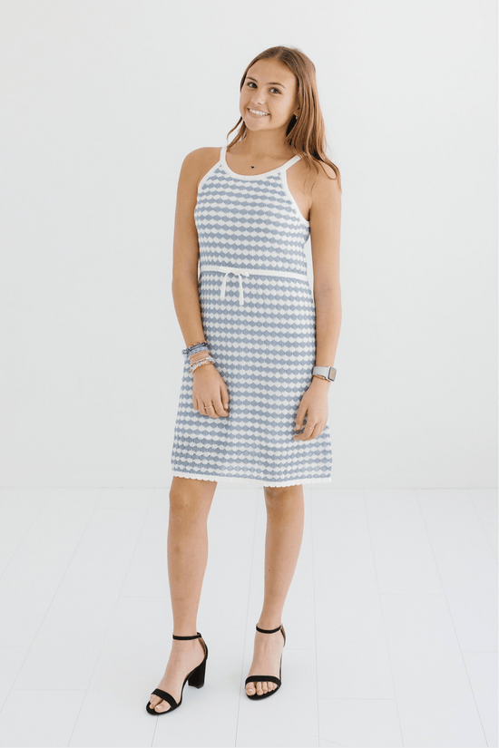 Tween Tallow Scallop Knit Dress - CAKEWISH