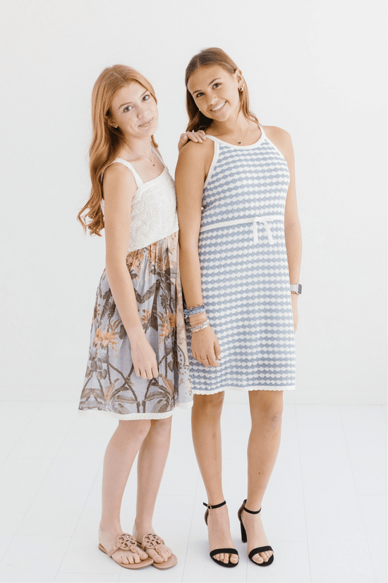 Tween Tallow Scallop Knit Dress - CAKEWISH