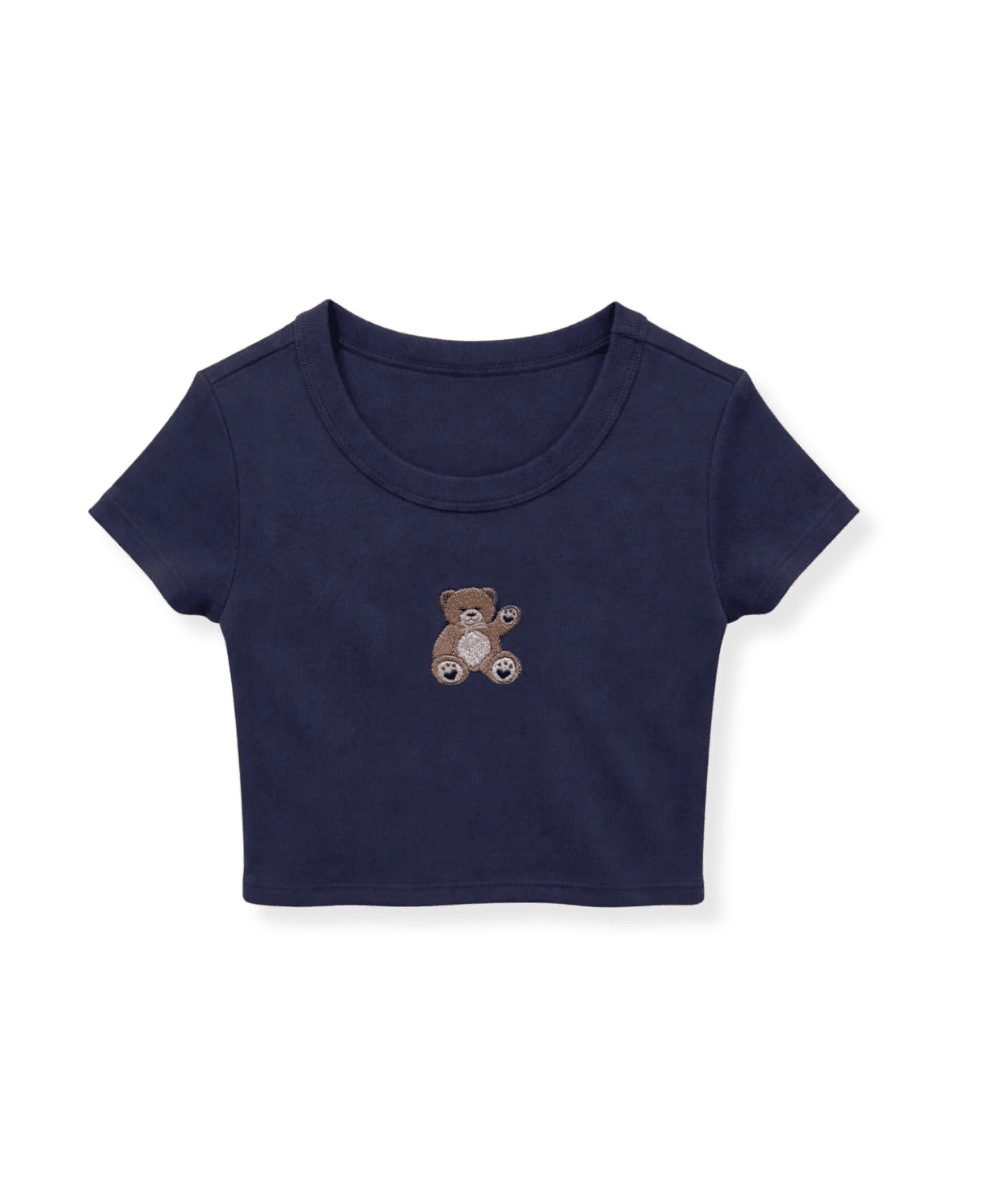 Tween Teddy Bear Embroidered Tee - CAKEWISH