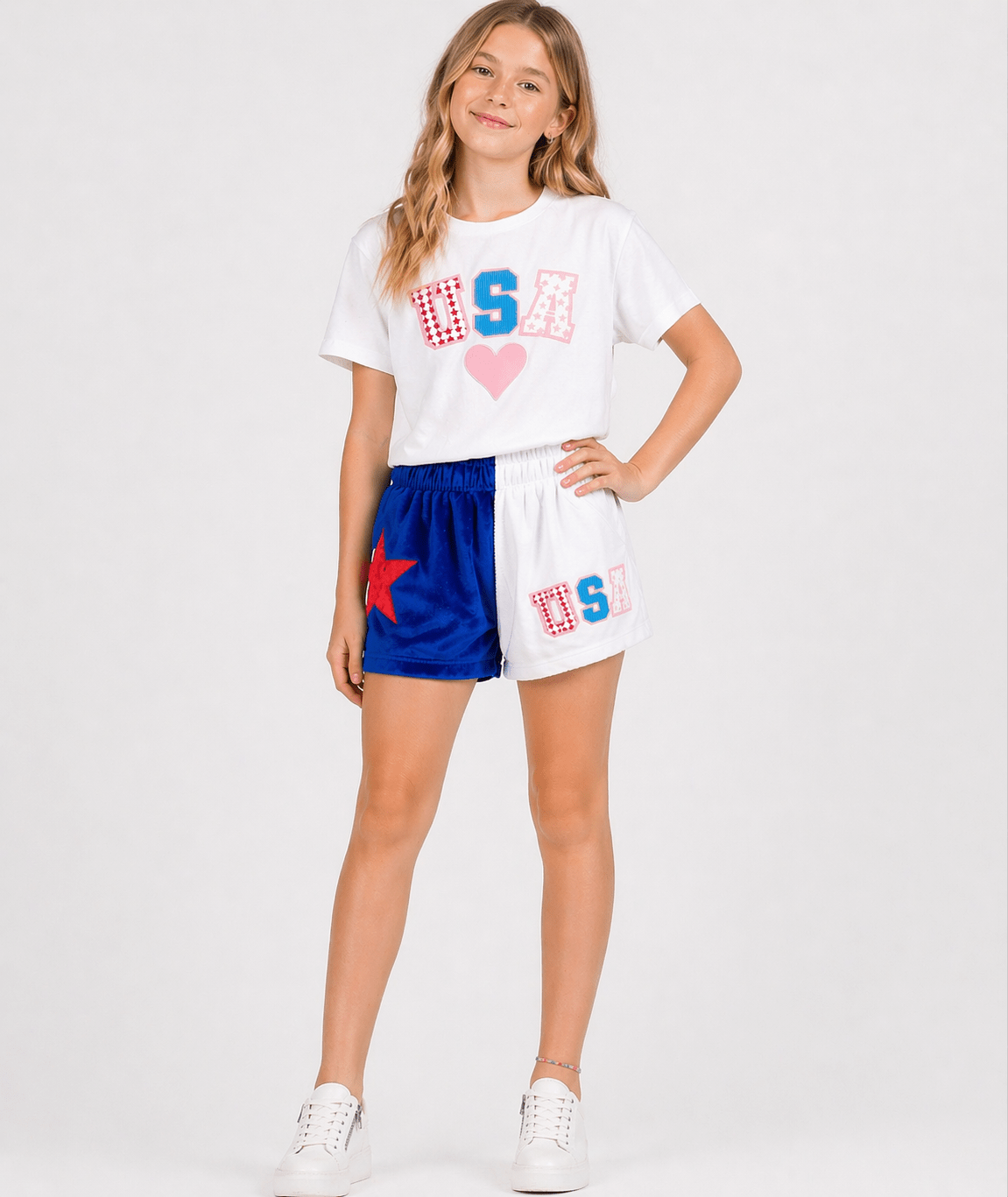 Tween Theme USA Party Plush Shorts - CAKEWISH