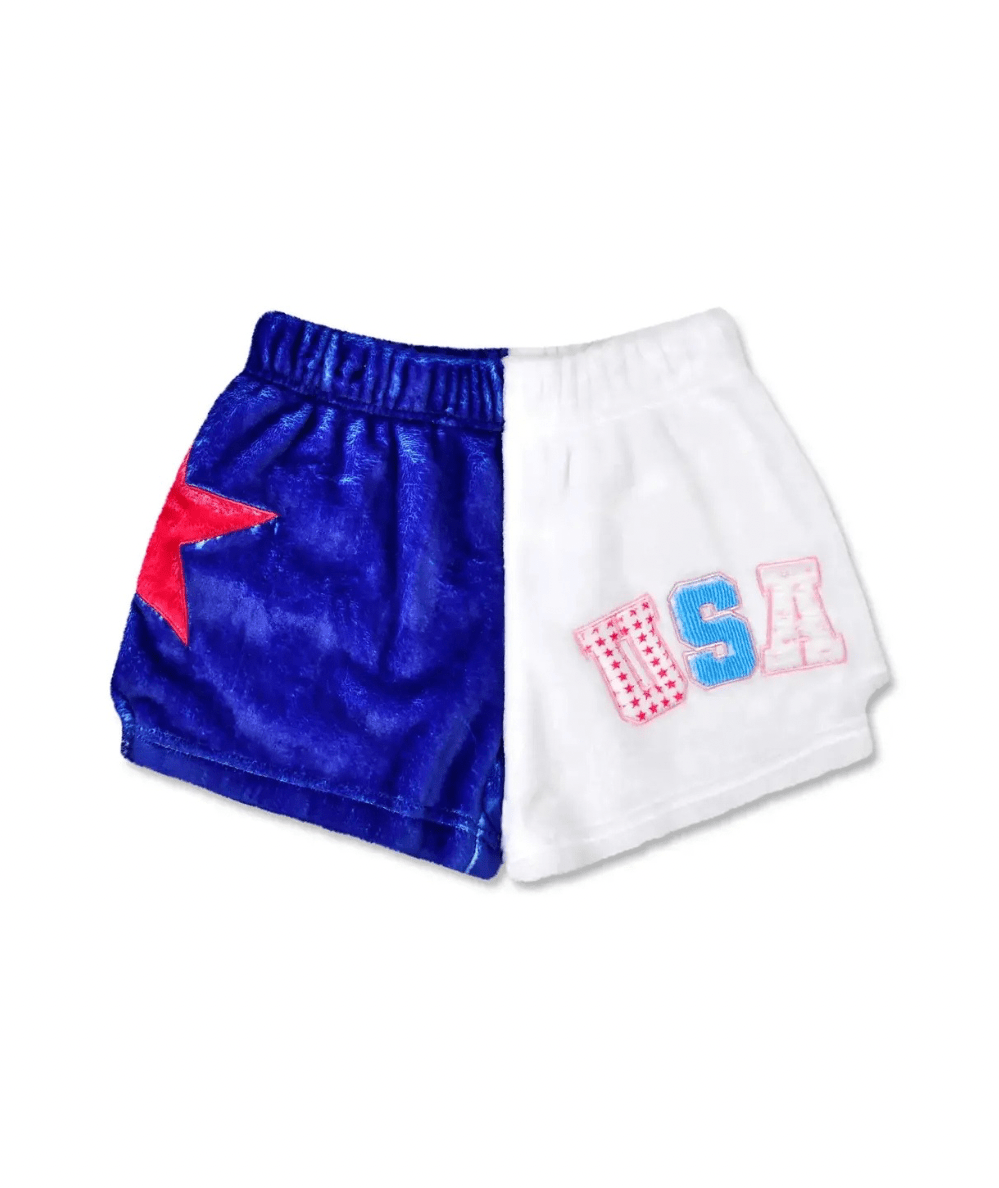 Tween Theme USA Party Plush Shorts - CAKEWISH