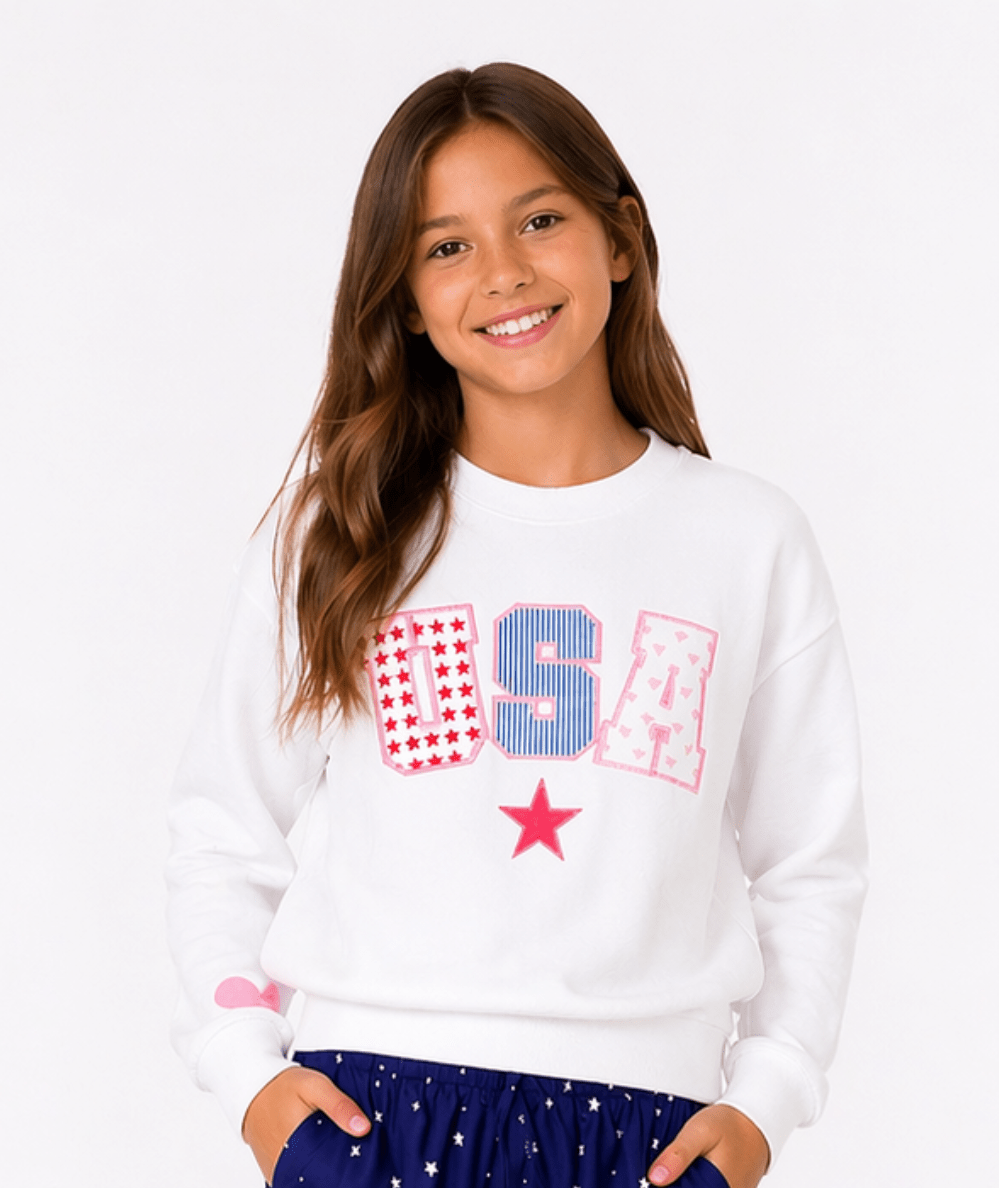 Tween Theme USA Party Sweatshirt - CAKEWISH
