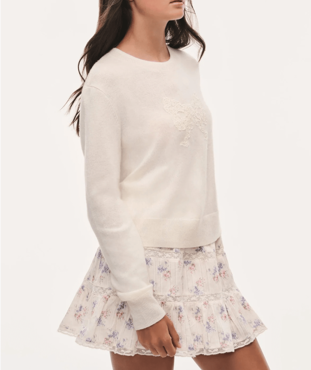 Tween Zolee Lace Bow Pullover - CAKEWISH