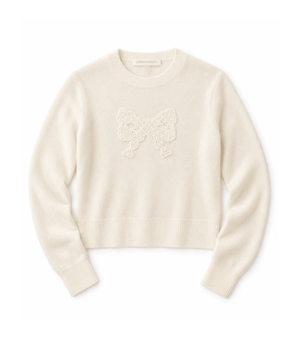 Tween Zolee Lace Bow Pullover - CAKEWISH