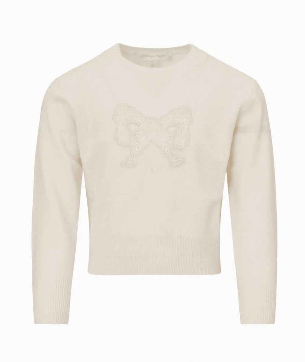Tween Zolee Lace Bow Pullover - CAKEWISH