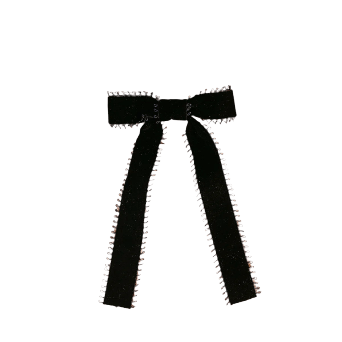 Vintage Velvet Black Hair Bow - CAKEWISH