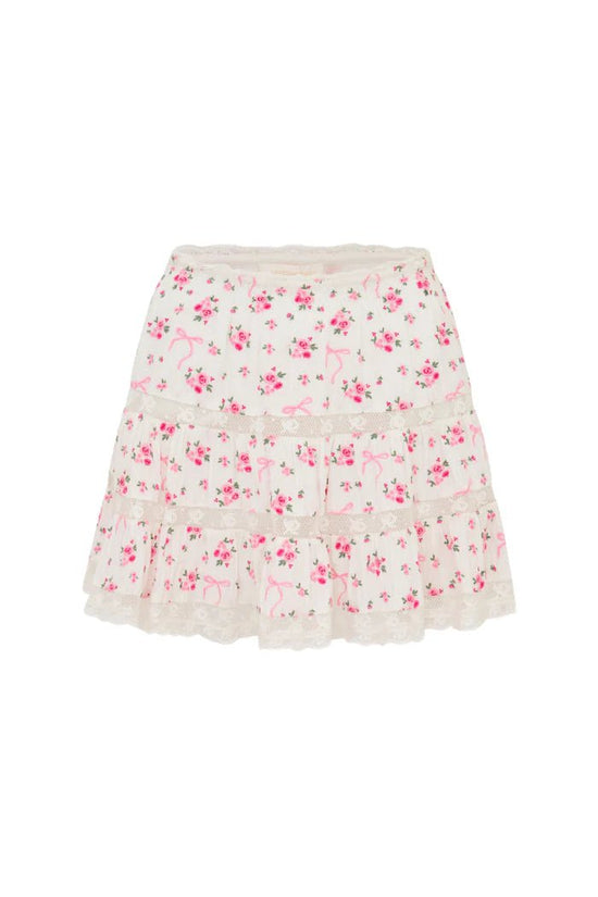 Viro Cotton Rose and Bow Mini Skirt - CAKEWISH