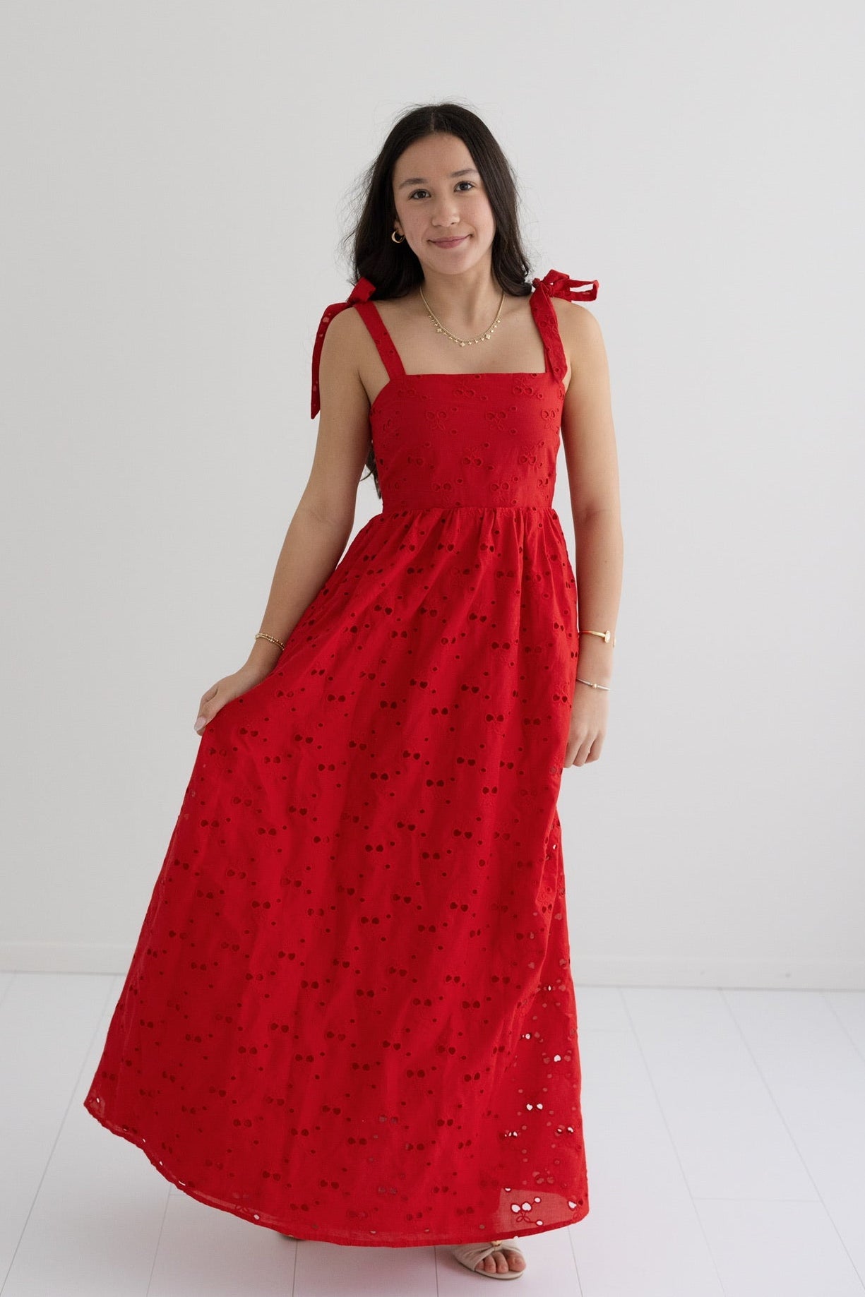 Women’s Charlotte Eyelet Maxi Dress - CAKEWISH